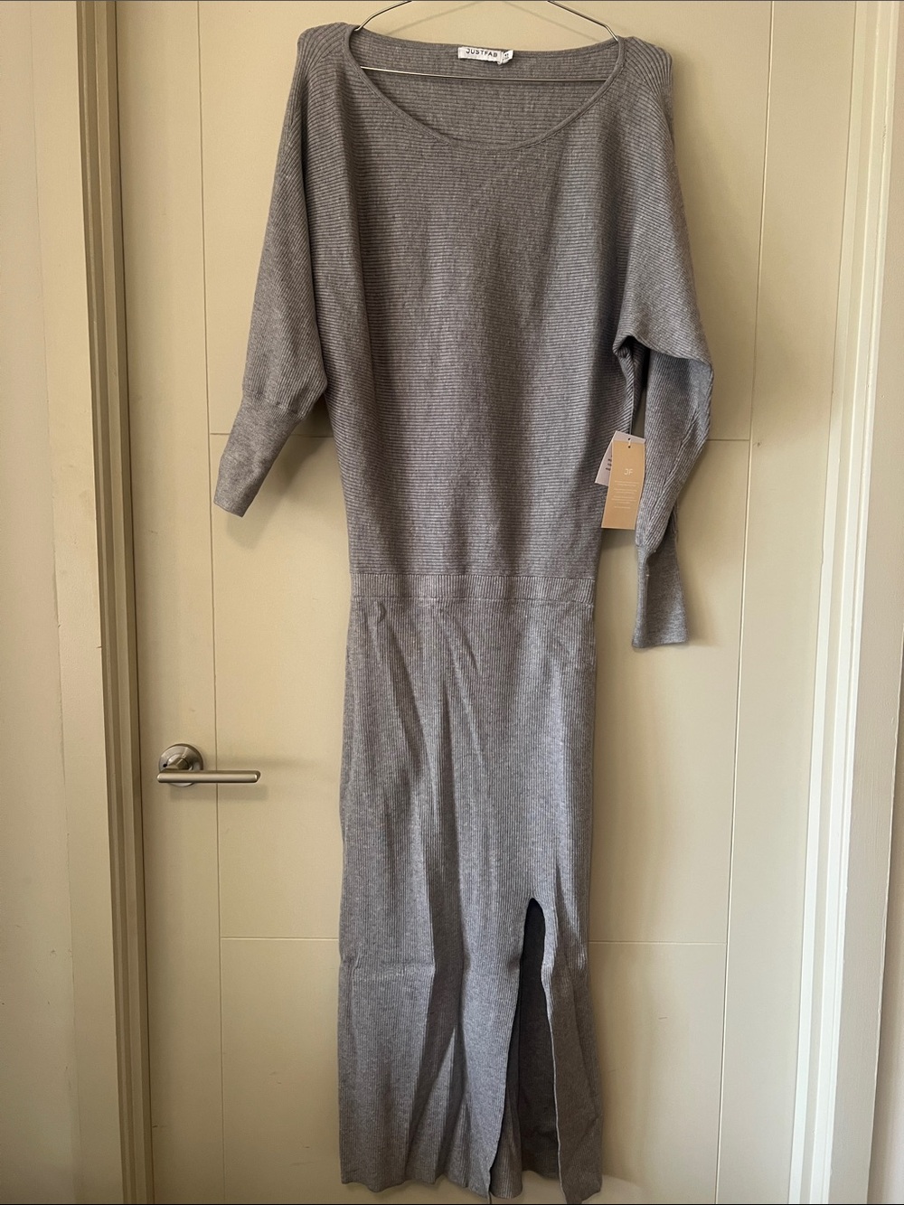 Just Fab | Knit Sweater Dress / Off Shoulder